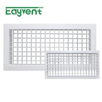 Grille de ventilation linéaire mince à surface lisse avec clip à ressort, diffuseur en aluminium à double déflection, sans bruit de vent, pour la décoration intérieure