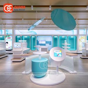 Emballage de magasin de détail clé en main <span class=keywords><strong>Petit</strong></span> Comptoir Boutique Bois Et Blanc Boutique Meubles Présentoirs pour Boutique - Product Image 2