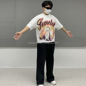 เสื้อยืดพิมพ์ลายตามสั่ง ยูนิเซ็กซ์ ผ้าคอตตอนหนา 220 กรัม ทรงบ็อกซี่ วินเทจ ตัดสั้น เสื้อยืดโอเวอร์ไซส์ คุณภาพสูง พิมพ์ลายกราฟิก - Product Image 4