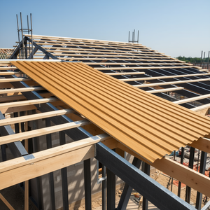 Paneles de techo de acero galvanizado corrugado D0100XUGB08 de 31.5x17.7 pulgadas con acabado en madera clara para aplicaciones de techado - Product Image 2