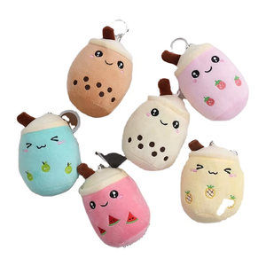Ucuz süt çay boba peluş kahve fincanları doldurulmuş duygu sırt çantası kolye hediye için peluş oyuncaklar anahtarlık - Product Image 4