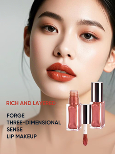 <span class=keywords><strong>ลิป</strong></span>กลอสเนื้อเหลวแบบมีประกายมุก ผิวกระจก ทรงหลอดสี่เหลี่ยม ฝาทรงกลม สีเงินดำ ขายส่ง OEM ขายดี - Product Image 3