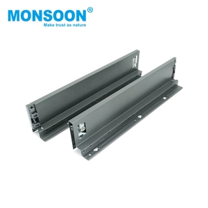 Système de tiroirs de cuisine Ultbox Slim en métal gris à double paroi avec fermeture douce et élégante pour meubles modernes - Product Image 2