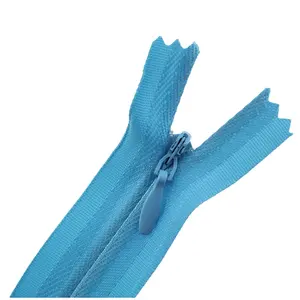 Fornitore di abbigliamento invisibile a goccia Slider lunghezza personalizzata per il vestito 3 borse con cerniera per la casa di origine tessile