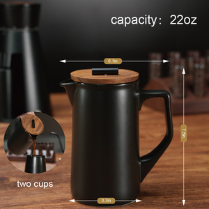Pour un usage domestique, équipée d'un <span class=keywords><strong>filtre</strong></span> en acier inoxydable, <span class=keywords><strong>cafetière</strong></span> à piston <span class=keywords><strong>haut</strong></span> <span class=keywords><strong>de</strong></span> <span class=keywords><strong>gamme</strong></span> en acier inoxydable 304 avec pot à café en céramique - Product Image 3