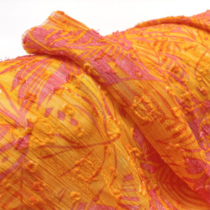 Jacquard naranja <span class=keywords><strong>Rosa</strong></span> 100% poliéster tela contraste Color impreso para verano Hanfu Cheongsam vestido tejido trama hogar Textiles B - Product Image 6