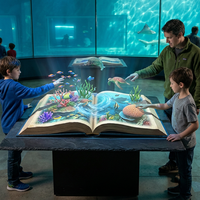 Système de projection interactif de livres virtuels 8K 4K, livre interactif virtuel, contrôle gestuel, projecteur de livres virtuels interactif