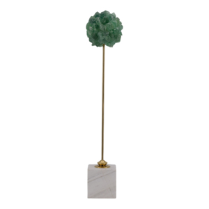 Sculpture d'orbite en forme de sphère avec base en pierre pour la décoration de la maison, du bureau, comme accent de table, ou pour une étagère de salle de bain ou de salon - Product Image 1