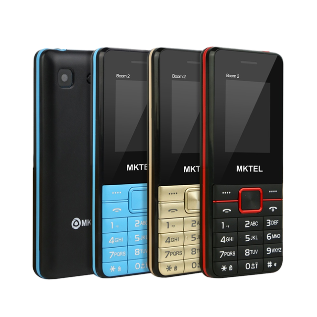 MKTEL BOOM 2 Feature Phone 1800mAh Extended Battery All-Day Usage Dual Sim LED Display Camera Gaming FM SOS Features Dual Sim