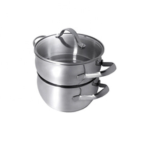 Cuiseur vapeur en acier inoxydable avec Casseroles, 8 plats, Casseroles et poêles à vapeur