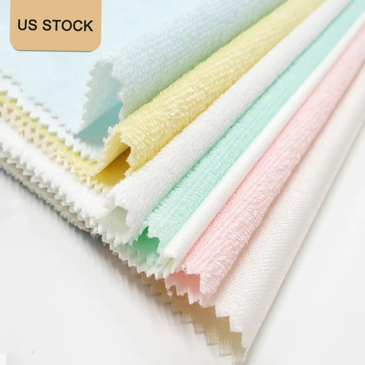 Wholesale Waterproof Polyester Terry Fabric French Terry Solid Color Mattress Protector Pillow Case Fabric