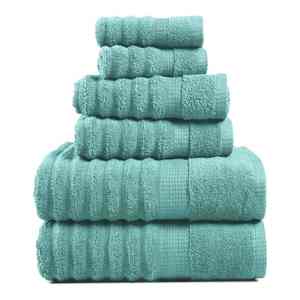 Super Absorbent 8-Piece Eco-Friendly Lightweight Woven Cotton <b>Terry</b> Solid Color Bath <b>Towel</b> Set Quick Dry Hotel Spa Custom Logo - Product Image 3