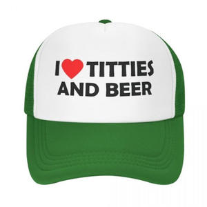 หมวกตาข่ายทรูเกอร์พิมพ์ลายเบียร์ใหม่หมวกแก๊ปกันแดดเบสบอลระบายอากาศได้ดีปัก3D สำหรับชุดลำลองฤดูร้อน - Product Image 2