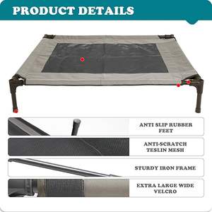 Furnitur dan kandang hewan peliharaan yang nyaman ditinggikan dengan pendingin udara logam padat untuk anjing dan burung kandang hewan peliharaan - Product Image 5