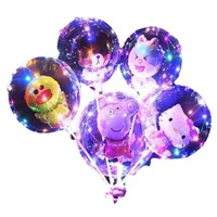 Ballons en plastique lumineux à LED de 20 pouces - Alimentés par piles, ballons de fête extérieurs étanches pour marchés nocturnes et stands, etc.