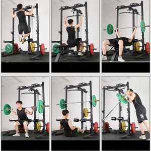 Máquina Multifuncional para Gimnasio y Uso Doméstico: Rack de Sentadillas de Acero, Máquina Smith, Jaula de Potencia y Cable Crossover - Product Image 6