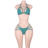 Ensemble de lingerie sexy en fil argenté scintillant, deux pièces, vêtements de pole dance, ensembles de festival, vêtements de club, ensemble de tenues