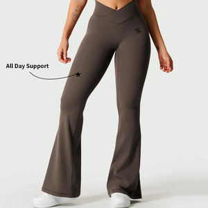 MIQI نايلون شكل V طماق اليوغا اللياقة البدنية السيطرة على البطن Activewear اندلعت بعقب رفع سكرش السراويل اليوغا - Product Image 1