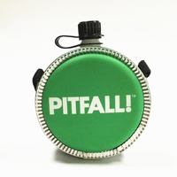 Bouteille d'eau ronde durable avec logo personnalisé du fabricant pour la randonnée