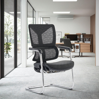 Chaise de bureau de direction moderne de luxe entièrement en maille avec cadre en acier pour salle de formation, salle de réunion, salle d'attente, lecture