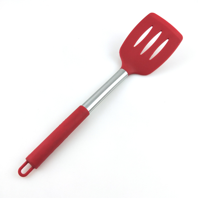 Kitchen Turner for Non Stick Cookware Silicone Slotted Turner Spatula