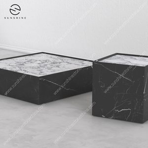 Table basse en marbre de luxe moderne personnalisée en chêne durable Mobilier d'appoint de style ferme pour l'entrée du salon - Product Image 5
