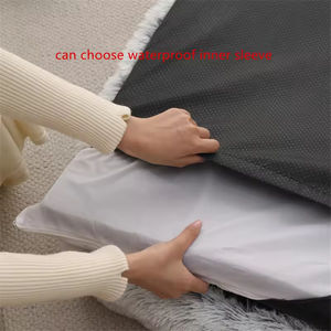 Venta al por mayor de varios colores cama para mascotas de felpa larga extraíble lavable perro sofá invierno engrosamiento cojín para mascota - Product Image 4