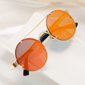 MS 8151 <span class=keywords><strong>Gafas</strong></span> de Sol <span class=keywords><strong>Redondas</strong></span> Steampunk de Metal Vintage con Resorte Personalizado para <span class=keywords><strong>Mujer</strong></span>, Gran Venta - Product Image 1