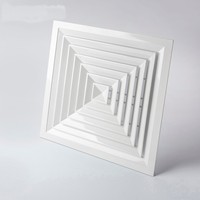 Grille de Diffusion d'Air Carrée en Aluminium pour Système de Climatisation, 4 Voies, Plafond, Pièces Populaires pour Système de Ventilation CVC