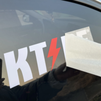 Autocollants découpés en vinyle pour voiture avec logo de fenêtre transparent personnalisé
