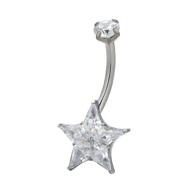 New Giometal ASTM F136 Titanium Internally  Threaded Sexy Piercing Navel Belly Button Ring Piercing Body Jewelry