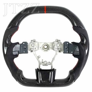 พวงมาลัยรถยนต์สำหรับ Subaru WRX STI Evolution 10หนังคาร์บอนไฟเบอร์อุปกรณ์เสริมสำหรับรถยนต์ - Product Image 1