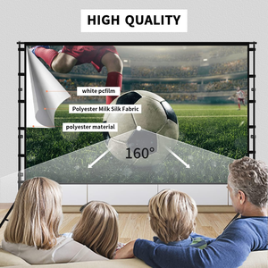 Pantalla de Proyección Portátil de 120 Pulgadas 16:9 Sin Arrugas, Pantalla de Cine 4K HD para Proyección Frontal y Trasera, para Cine en Casa y Jardín - Product Image 5