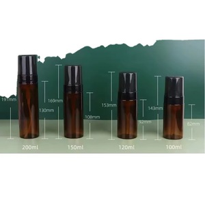 MUESTRA GRATUITA Botella de Espuma Limpiadora Personalizada de 100 ml, Botella de Espuma Ámbar de 4 oz, 5 oz, 6 oz, 200 ml, Botella con Bomba para Cosméticos, Jabón, PET, para Adultos - Product Image 2
