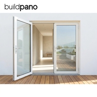 Porte battante commerciale en aluminium sur mesure avec vitrage pour bâtiments de bureaux modernes