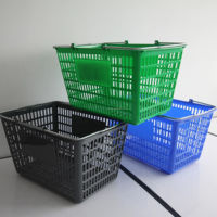 Panier de courses pliable en plastique PP GUICHANG, chromé, 2 poignées, bords renforcés, écologique, durable, couleurs et tailles personnalisables