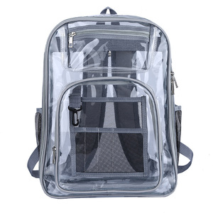 Mochilas Transparentes de PVC con Logotipo Personalizado de Fábrica, Bolsas de Libros Impermeables para la Escuela, Mochila Informal para Viajes al Aire Libre, para Conciertos - Product Image 3
