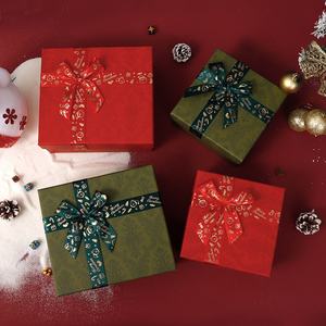 Nueva Caja de Regalo Navideña, Caja de Embalaje Rectangular Grande de Cartón con Tapa de Cielo y <span class=keywords><strong>Tierra</strong></span>, Cinta para Dulces para Nochebuena - Product Image 3