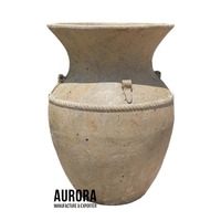Kerajinan Tangan Berkualitas Tinggi Vietnam Gaya Eropa Pot Tanaman Keramik Berlapis Pasir Putih Atlantik Dekorasi Rumah & Taman Logo Kustom