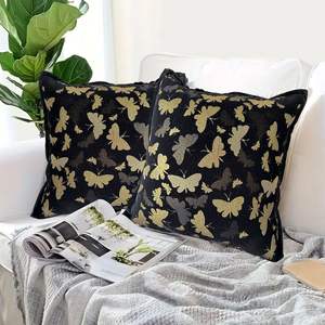 <b>Vintage</b> 45cm Butterfly Throw Pillow Cover Floral Monarch Cushion Case for <b>Sofa</b> <b>Bed</b> Decor for Living Room or Home Decor - Product Image 5