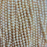 Perles baroques d'eau douce naturelles, brins de perles de 8-9 mm, perles rondes en vrac pour la fabrication de bijoux DIY, vente en gros