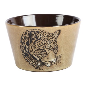 Hoge Kwaliteit Luxe Keramische Afrikaanse Zebra Reactie Glazuur Thuis Keramische Kom - Product Image 6