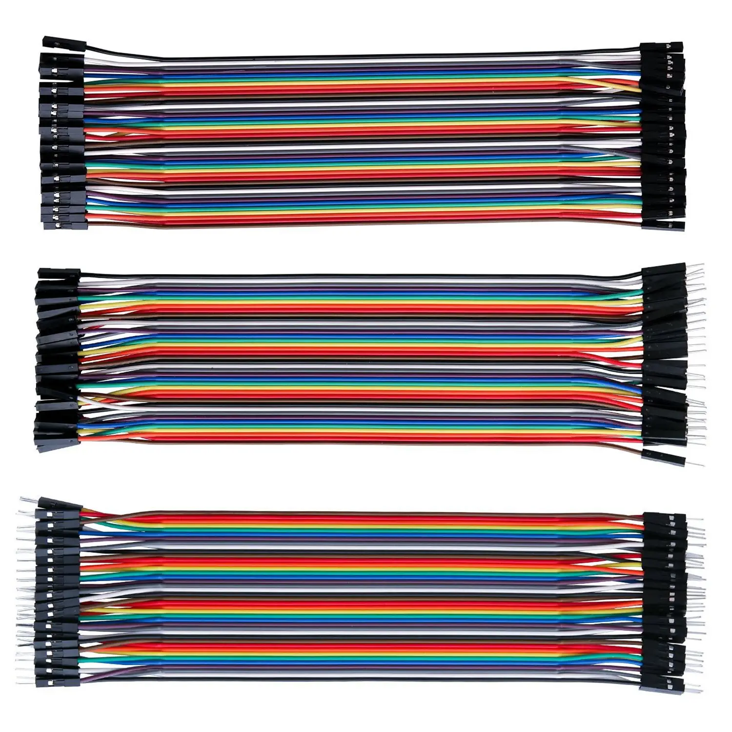 Dupont cable kit circuit board jumper 40-pin male to female/male to male/female to female for Arduino