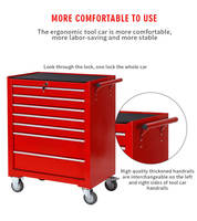 Boîte à outils personnalisable en acier rouge à 7 tiroirs armoire à roulettes Garage chariot à outils coffre à outils