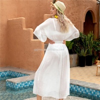 JINRU-Housse de bikini transparente pour femmes, vêtements de plage, robe kimono, sexy, grande taille, 1 pièce
