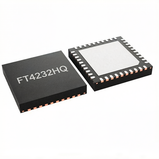FT4232HQ High-Speed USB 2.0 to Quad UART/MPSSE/SPI/I2C/JTAG Bridge IC QFN-64 Industrial Grade for Multi-Channel Embedded Systems