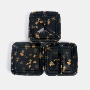 Plateau à <span class=keywords><strong>sushi</strong></span> jetable en plastique PET de qualité alimentaire avec couvercle, design créatif pour sushis et en-cas - Product Image 3