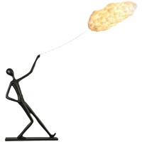 Lampe créative en résine en forme de nuage, sculpture humanoïde, grande lampe sur pied à lumière chaude, commande par bouton, ornement pour halls d'accueil et salles de vente
