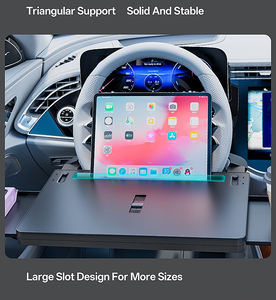 2 in 1 Auto Lenkrad ablage Rücksitz Kopfstütze Tablett zum Essen Essen Trinken und Schreiben Laptop Arbeit - Product Image 6