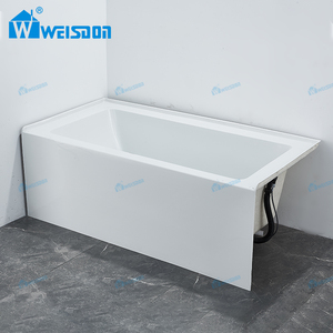 <span class=keywords><strong>Bañera</strong></span> acrílica independiente portátil Weisdon OEM ODM con falda blanca para baño tipo alcoba - Product Image 3